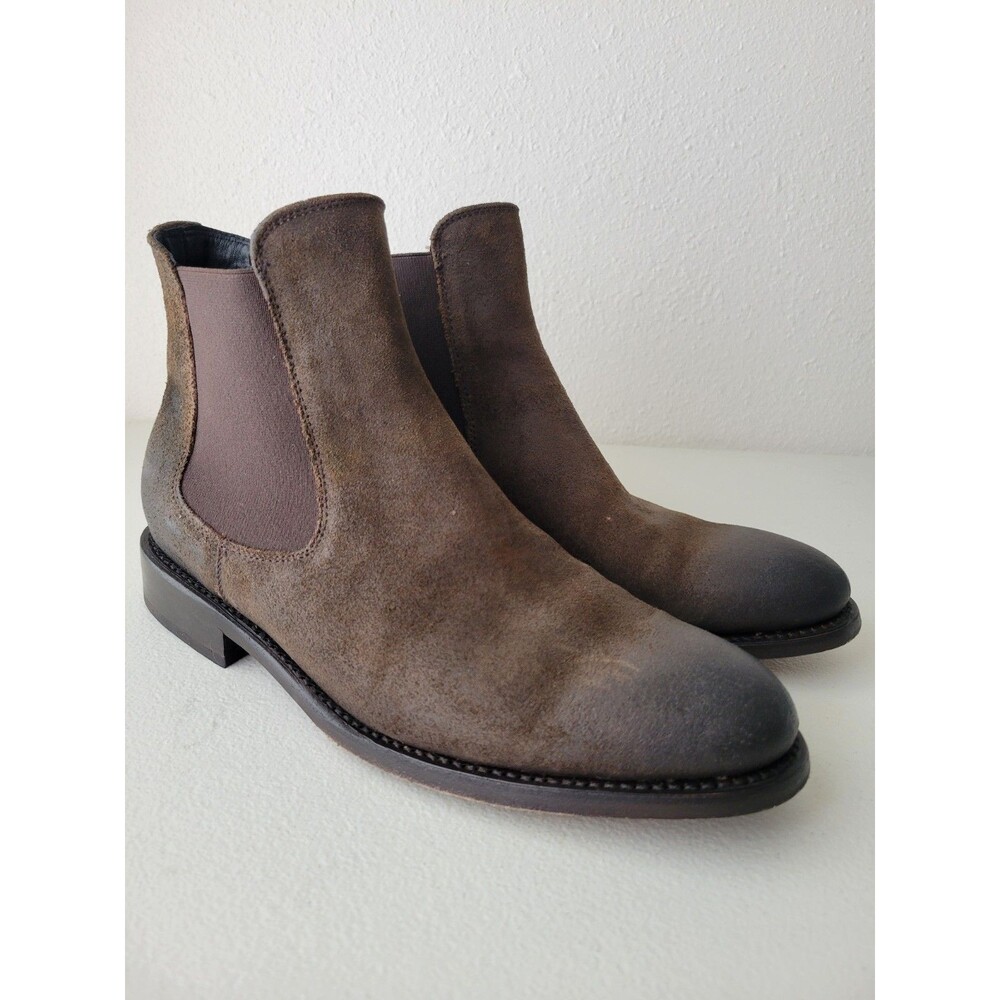 Thursday Boot Co Cavalier Dark Brown Suede Chelsea Boots Men’s 7.5 Goodyear Welt - Picture 2 of 16